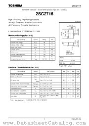 2SC2716 datasheet pdf TOSHIBA