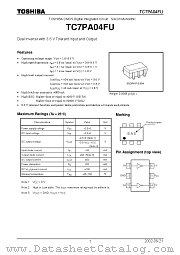 TC7PA04FU datasheet pdf TOSHIBA