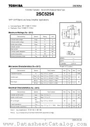 2SC5254 datasheet pdf TOSHIBA