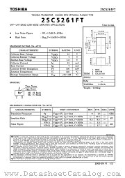 2SC5261FT datasheet pdf TOSHIBA