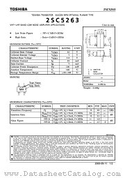 2SC5263 datasheet pdf TOSHIBA