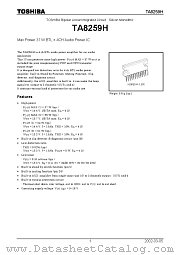 TA8259H datasheet pdf TOSHIBA