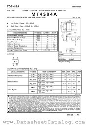 MT4S04A datasheet pdf TOSHIBA