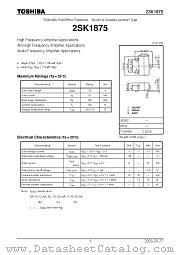 2SK1875 datasheet pdf TOSHIBA