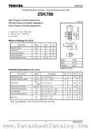 2SK709 datasheet pdf TOSHIBA