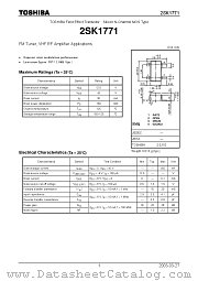 2SK1771 datasheet pdf TOSHIBA