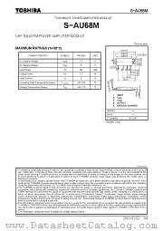 S-AU68M datasheet pdf TOSHIBA