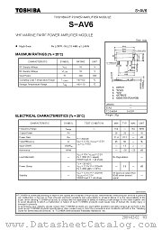S-AV6 datasheet pdf TOSHIBA