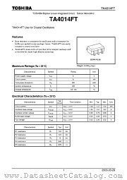 TA4014FT datasheet pdf TOSHIBA