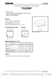 TG2206F datasheet pdf TOSHIBA