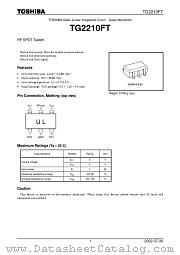 TG2210FT datasheet pdf TOSHIBA