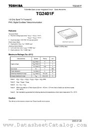 TG2401F datasheet pdf TOSHIBA