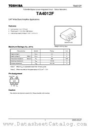 TA4012F datasheet pdf TOSHIBA