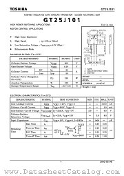 GT25J101 datasheet pdf TOSHIBA