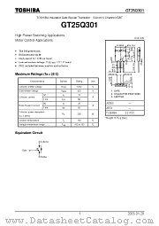 GT25Q301 datasheet pdf TOSHIBA