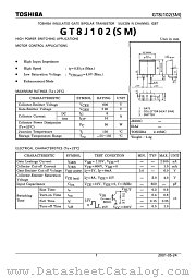 GT8J102(SM) datasheet pdf TOSHIBA