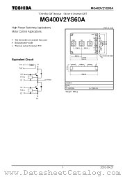 MG400V2YS60A datasheet pdf TOSHIBA