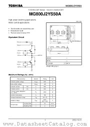 MG800J2YS50A datasheet pdf TOSHIBA