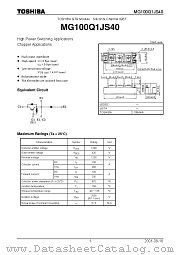 MG100Q1JS40 datasheet pdf TOSHIBA