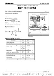 MG100Q1ZS50 datasheet pdf TOSHIBA