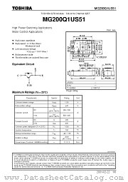 MG200Q1US51 datasheet pdf TOSHIBA