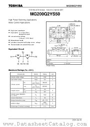 MG200Q2YS50 datasheet pdf TOSHIBA