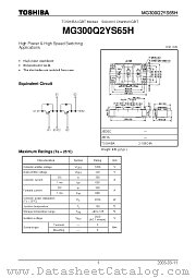 MG300Q2YS65H datasheet pdf TOSHIBA
