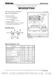 MG50Q2YS40 datasheet pdf TOSHIBA