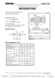 MG50Q2YS50 datasheet pdf TOSHIBA
