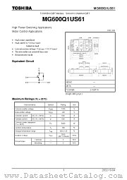 MG600Q1US61 datasheet pdf TOSHIBA