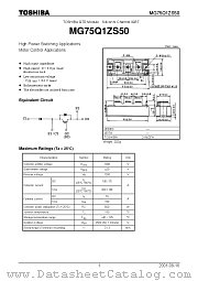 MG75Q1ZS50 datasheet pdf TOSHIBA