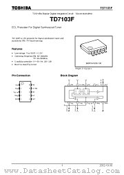 TD7103F datasheet pdf TOSHIBA