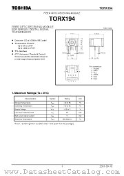 TORX194 datasheet pdf TOSHIBA