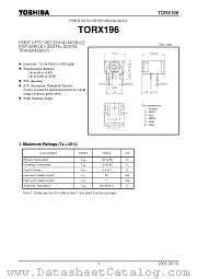 TORX196 datasheet pdf TOSHIBA