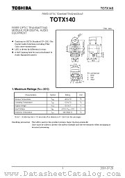 TOTX140 datasheet pdf TOSHIBA