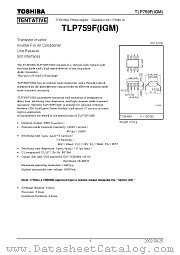 TLP759F(IGM) datasheet pdf TOSHIBA