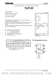 TLP137 datasheet pdf TOSHIBA