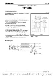 TPS816 datasheet pdf TOSHIBA