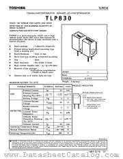 TLP830 datasheet pdf TOSHIBA