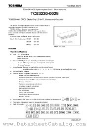 TC83220-0029 datasheet pdf TOSHIBA
