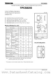 TPCS8203 datasheet pdf TOSHIBA