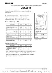 2SK2841 datasheet pdf TOSHIBA