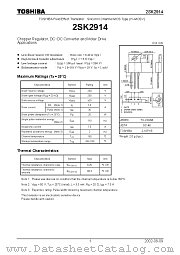 2SK2914 datasheet pdf TOSHIBA