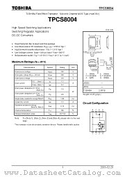 TPCS8004 datasheet pdf TOSHIBA