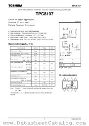 TPC8107 datasheet pdf TOSHIBA