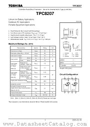 TPC8207 datasheet pdf TOSHIBA