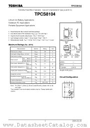 TPCS8104 datasheet pdf TOSHIBA
