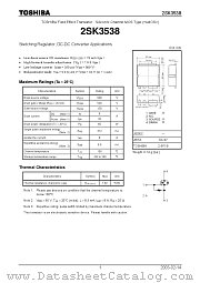 2SK3538 datasheet pdf TOSHIBA