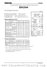 2SK2544 datasheet pdf TOSHIBA