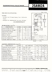 2SA962A datasheet pdf TOSHIBA